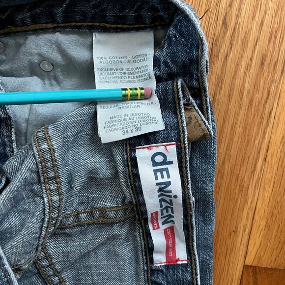Denizen from Levi's Blue Denim Jeans Size 34x30 - Picture 7 of 8
